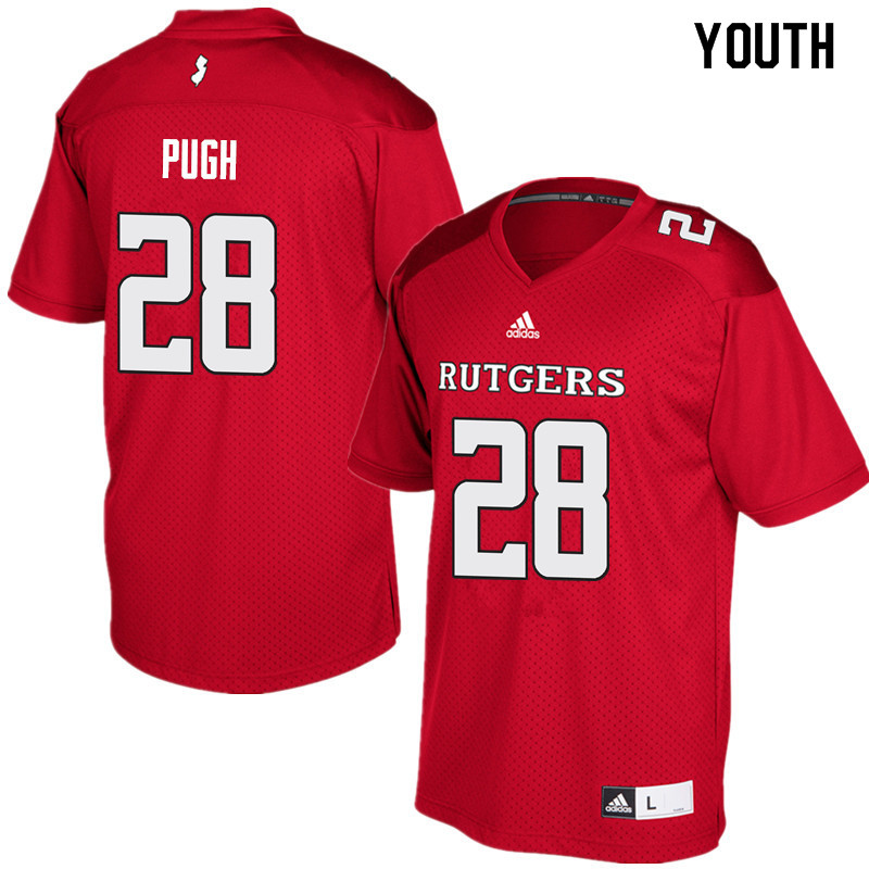 Youth #28 Aslan Pugh Rutgers Scarlet Knights College Football Jerseys Sale-Red